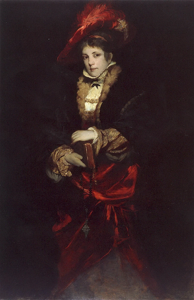 Ritratto di una signora con cappello piumato rosso - Führermuseum, Linz